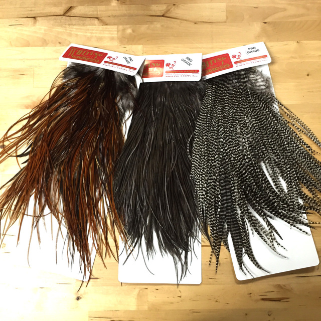 3-4+" WHITING GRIZZLY FEATHERS 100 DYED GRIZZLY ROOSTER HACKLE CRAFT FEATHERS 